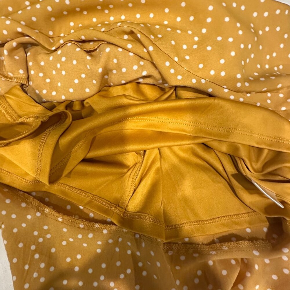Alterd State Medium Yellow Polka Dot Wrap Dress - Picture 8 of 11